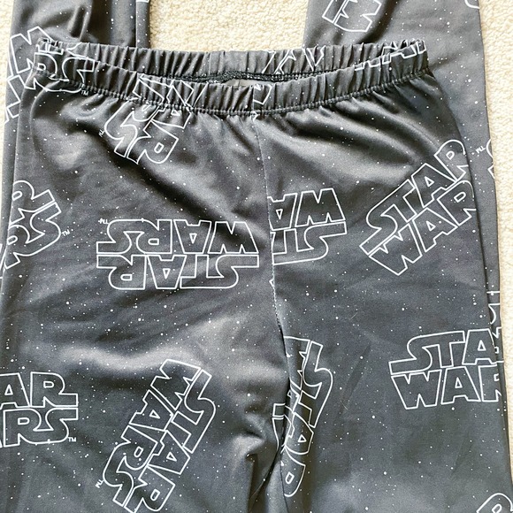Star Wars Print Mid Rise Leggings Black Blue Women's Size Small - Picture 4 of 4